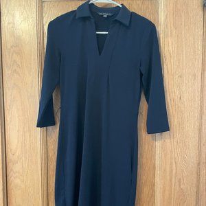 Brooks Brothers navy belted dress